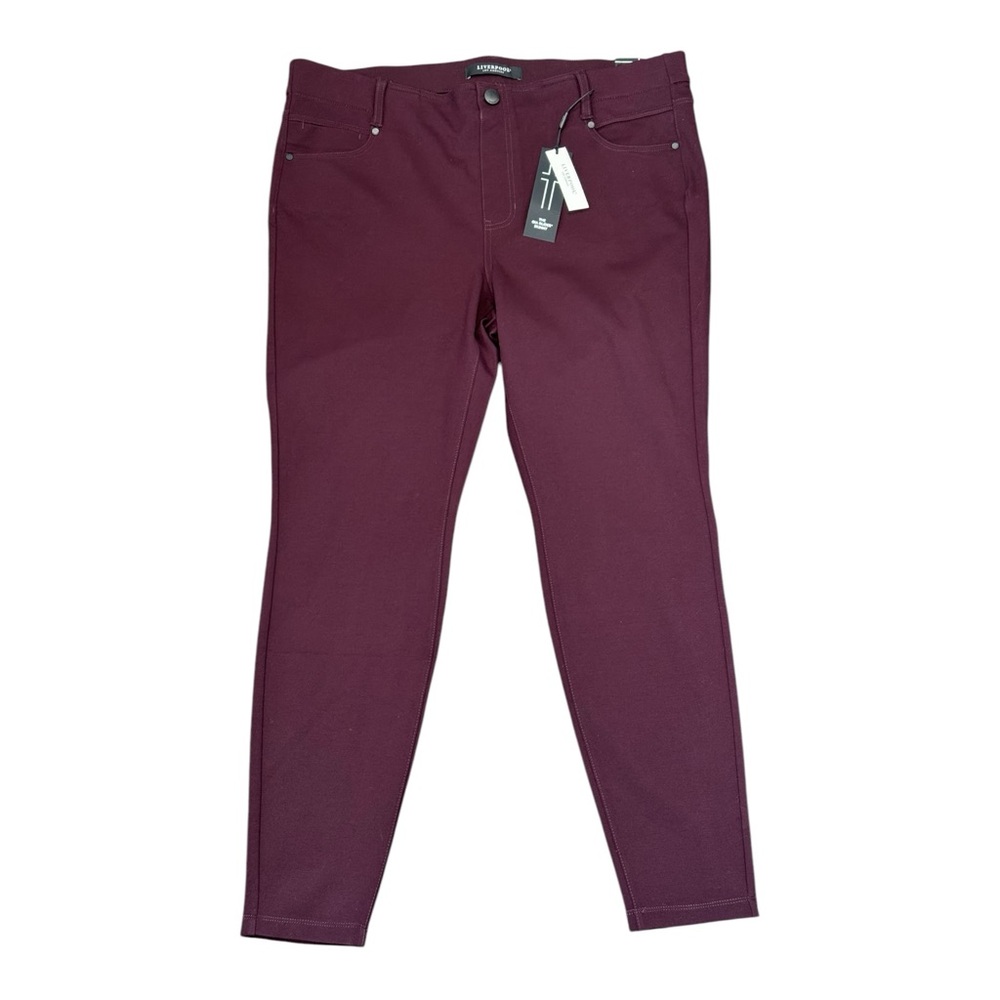 Liverpool Giaglider Pull On Skinny Pants Aubergine Plus Size 20W